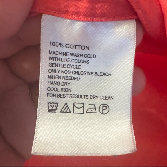 Tommy Bahama Nova Wave Puff Sleeve Seersucker Top Red Orange Women Size XS - Picture 8 of 9